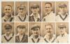 Australia. The Ashes 1936/37. Ten original sepia toned postcards of head and shoulders images of members of the Australian team. Issued by Amalgamated Press in 1936, each card is printed to verso &lsquo;This is a real photogravure portrait&rsquo; with biographical de