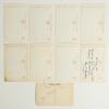 Australia tour to England 1938. Nine mono real photograph postcards, of which eight are of an individual member of the Australian touring party in various cricketing poses, all Raphael Tuck &lsquo;Australian Cricketer&rsquo; series no. 3839 with printed player&rsquo;s name - 2