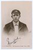 Vernon Seymour Ransford. Victoria & Australia 1903-1928. Sepia real postcard of Ransford depicted head and shoulders in cameo on a white background, wearing Australia tour cap and blazer. Printed title to lower border &lsquo;V.S. Ransford (The Australian Cricke