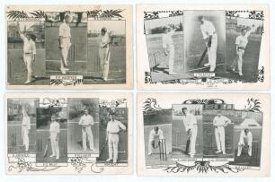 The Ashes. M.C.C. tour to Australia 1903/04. Four Star Series mono postcards featuring members of the M.C.C. touring party. Cards feature Warner, Bosanquet & Foster (staining and pin holes), Tyldesley, Rhodes & Hirst (annotated to front &lsquo;Ashes Team 1903-4