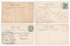 The Ashes. M.C.C. tour to Australia 1903/04. Four Star Series mono postcards featuring members of the M.C.C. touring party. Cards feature Warner, Bosanquet & Foster (staining and pin holes), Tyldesley, Rhodes & Hirst (annotated to front &lsquo;Ashes Team 1903-4 - 2
