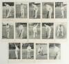 M.C.C. tour to Australia, 1903/04. Full set of fourteen mono postcards of the &ldquo;Warner&rsquo;s Team Series&rdquo; published by John Walker & Co., London. Postcards are Warner (Captain), Arnold, Bosanquet, Braund, Fielder, Foster, Hayward, Hirst, Knight, Lilley, Relf, 