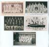 M.C.C./ England tours to Australia 1924/25-1936/37. Four mono/ sepia postcards of England touring teams of the period. Tours are 1924/25 printed card with printed Christmas greetings to verso. 1928/29 real photograph with printed title &lsquo;The Team Who Broug