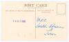 M.C.C. tour of South Africa 1956/57. Rarer real photograph sepia postcard of the Union-Castle Line R.M.S. Edinburgh Castle which took the team to South Africa. Signed to card face by nineteen members of the touring party including May (Captain), Compton, - 2