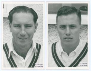 South Africa. Roy McLean and Trevor Goddard 1950s. Two similar mono real photograph plain back postcards, one of R.L. McLean (Natal & South Africa 1949-1966), the other T.L. Goddard (Natal, North East Transvaal & South Africa 1955-1970), both depicted hea
