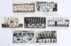 West Indies tours to England 1906-1963. Seven mono/ sepia postcards of West Indies touring teams, each with players seated and standing in rows. Includes one mono printed postcard of the 1906 team and six real photograph postcards for the tours of 1928, 1