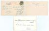 Gloucestershire C.C.C. 1905-1946. Three mono/ sepia postcards of Gloucestershire teams. One, a mono printed postcard, titled &lsquo;Gloucestershire Cricket Eleven&rsquo;, postmarked 1905, published by Clarke of Gloucester. The others are real photographs, one of the - 2