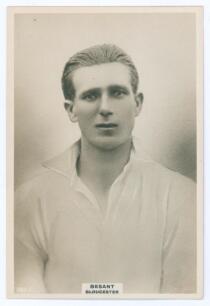 John George William Thomas Bessant. Gloucestershire 1921-1928. Phillips &lsquo;Pinnace&rsquo; premium issue cabinet size mono real photograph plain back trade card of Bessant, half length in cricket attire. No. 189.C. Incorrectly titled &lsquo;Bessant, Gloucester&rsquo;. 4&rdquo;x6&rdquo;. 