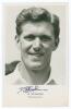 Derek Graham Hawkins. Gloucestershire 1952-1962. Mono real photograph postcard of Hawkins, head and shoulders wearing cricket attire. Nicely signed in blue ink to the photograph &lsquo;D.G. Hawkins&rsquo;. Sporting Handbooks Ltd., London. Postally unused. Very good c