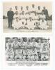 Hampshire C.C.C. 1955. Two original mono real photograph postcards of the Hampshire team of the 1955 season, both with players seated and standing in rows wearing cricket attire. One with printed title &lsquo;Hampshire 1955. The Record Season. 3rd in Championsh