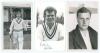 Hampshire C.C.C. Two original mono real photograph plain back postcards, one of Colin Ingleby-Mackenzie (Hampshire 1951-1965) walking out to bat, the other a head and shoulders player portrait of Robert Cottam (Hampshire, Northamptonshire & England 1963-1