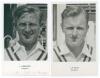 Hampshire C.C.C. Two player portrait real photograph postcards published by Sporting Handbooks, London, with player&rsquo;s name printed to lower border. Players featured are Leo Harrison (Hampshire 1939-1966), signed by Harrison to the lower border (fading to 