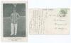 Walter Hearne. Kent 1887-1896. Mono printed postcard of &lsquo;Captain Marsham. Kent C.C.C.&rsquo; The postcard sent by Walter Hearne to an address in Ashford on the 22nd May 1908. The card with message in Hearnes hand writing &lsquo;Dear Sir, I expect to be at home on Thu