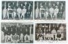 Lancashire C.C.C. 1904-1908. Four early original mono postcards (one real photograph) of Lancashire teams seated and standing in rows wearing cricket attire and blazers, all with printed titles and players&rsquo; names to lower margin. Two postcards feature ide