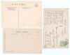 Leicestershire C.C.C. c.1905-1908. Three early original postcards of Leicestershire teams including real photograph postcards of players seated and standing in rows wearing cricket attire, one Dainty Series c.1905, the other Davidson Brothers Series no. 4 - 2