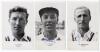 Middlesex C.C.C. 1950s. Three individual player portrait postcards of Jack Robertson, John Murray, and Fred Titmus, each depicted head and shoulders. All three postcards with printed name and county to lower border. Signed in ink by each featured player. 