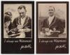 John Berry &lsquo;Jack&rsquo; Hobbs. Surrey & England 1905-1934. &lsquo;I always use Waterman&rsquo;s&rsquo;. Two different Jack Hobbs advertising postcards for Waterman&rsquo;s Pens, both signed in blue ink to the front by Hobbs. Postally unused. Good condition.