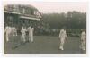 Sussex 1952. Mono real photograph plain back candid style postcard of the Sussex team entering the field of play from the pavilion with spectators looking on, for the match v Lancashire at Blackpool, 6th- 8th August 1952. The photograph signed in ink and 