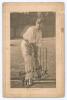 Ernest Harry &lsquo;Tim&rsquo; Killick. Sussex 1893-1913. Early original sepia postcard of Killick standing full length at the crease in batting pose wearing Sussex cap. The postcard very nicely signed to the image in black ink &lsquo;Yours truly, E.H. Killick&rsquo;. Wrench Ser