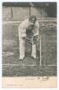Henry Ridgen &lsquo;Harry&rsquo; Butt. Sussex & England 1890-1912. Early original mono postcard of Butt standing full length in wicket-keeping pose at the wicket, wearing Sussex cap. Signed in black ink to lower margin &lsquo;H. Butt&rsquo;. Wrench Series no. 1385 c.1903. Postal