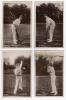 Sussex C.C.C. c.1905. Four early original mono real photograph postcards of Sussex players at the wicket, all Rival Photograph Series with printed titles. Three in batting pose of E.H. Killick (Series no. 1385), A.E. Relf (no. 1383), C.B. Fry (no. 1386), 