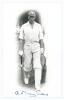 Arthur Brian Sellers. Yorkshire 1932-1948. Mono real photograph postcard of Sellers, full length walking out to bat wearing Yorkshire cap, in cameo. Signed in blue ink to the lower border &lsquo;A. Brian Sellers&rsquo;. Dated in pencil to verso &lsquo;1933&rsquo;. Publisher unkn