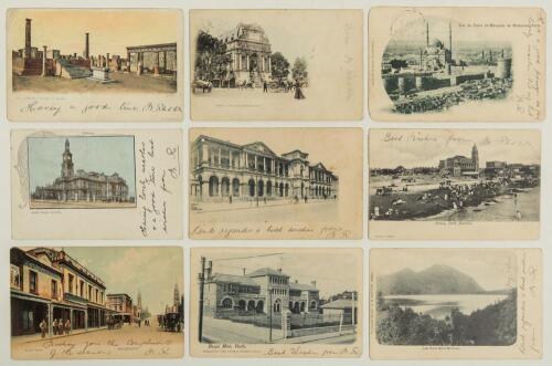 Wilfred Rhodes. Yorkshire, Europeans, Patiala & England 1898-1930. M.C.C. tour to Australia 1903/04. A collection of nine picture postcards sent by Rhodes to &lsquo;F.E. Davis&rsquo; in Halifax, Yorkshire while on his first overseas tour with England to Australia in 