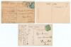 W.G. Grace. Three early mono/ sepia real photograph postcards of W.G. Grace. Images depict Grace in cricket attire and blazer, one of him seated postmarked 1904, another head and shoulders postally unused, the third standing with the &lsquo;young&rsquo; Prince of Wal - 2