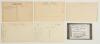 &lsquo;The Johnnie Walker Test Match Scoreboard&rsquo; 1934. Five mono/ sepia real photograph postcards depicting the scoreboard at various locations during the 1934 Ashes series. Locations are Great Yarmouth, 1st Test at Trent Bridge, showing Australia&rsquo;s 1st innings - 2