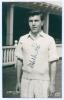 Leon Hellmuth. Kent 1951-1952. Mono real photograph postcard of Hellmuth three quarter length wearing cricket attire. Nicely signed in ink to the photograph by Hellmuth. Printed title &lsquo;L. Hellmuth, Kent&rsquo; to lower left corner. &lsquo;Kent Cricket Series&rsquo; by J.D.
