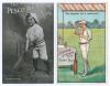 Victorian advertising trade cards. Seven late Victorian advertising trade cards featuring cricket scenes. Includes two Belgian cards, one for &lsquo;Grand Maison de Blanc&rsquo;, the other &lsquo;Chocolaterie Marchal&rsquo;, both of Brussels, and one French card, &lsquo;Chocolat Marto - 3