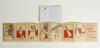 Early cricket menu and Christmas card. Small original folding menu card for Jesus College, Cambridge, dated 9th November 1881. The elaborate front cover engraving depicts a winged insect (cricket) in batting stance at the wicket with college buildings in - 2