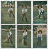 Boy cricketer postcards c.1913. Six early colour postcards of photographic images of a young boy in various batting poses. &lsquo;Series 1888&rsquo; printed in Saxony. Titles are &lsquo;Ready for a run&rsquo;, &lsquo;The hope of his side&rsquo;, &lsquo;Well played Sir&rsquo;, &lsquo;A narrow squeak&rsquo;, &lsquo;Play&rsquo;,