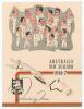 M.C.C. tour of Australia & New Zealand 1946/47. Official M.C.C. Christmas card with decorative covers and printed caricatures of the M.C.C. team by Mailey to rear page. Unsigned. Good condition