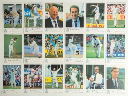 &lsquo;The Official Collection of International Cricketer Postcards&rsquo;. Full run of T.C.C.B./ Classic Cricket Cards &lsquo;International Cricketers&rsquo; postcards, nos. 1-100. Published by Stamp Publicity, Worthing, West Sussex 1995. All the postcards are signed in ink by 