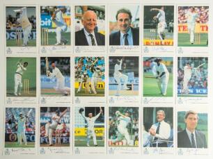 &lsquo;The Official Collection of International Cricketer Postcards&rsquo;. Full run of T.C.C.B./ Classic Cricket Cards &lsquo;International Cricketers&rsquo; postcards, nos. 1-100. Published by Stamp Publicity, Worthing, West Sussex 1995. All the postcards are signed in ink by 