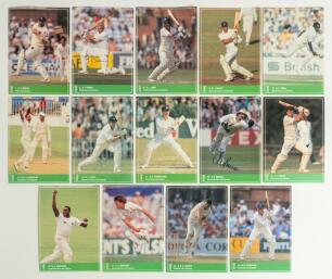 T.C.C.B., Middlesex and World Cup 1999 postcards. A selection, a good number signed, including T.C.C.B. &lsquo;England Internationals in the 90s&rsquo;, twenty eight postcards nos. 1, 3, 6, 8, 10-33, of which nineteen are signed by Gower, Lamb, Bailey, Capel, Fairbro