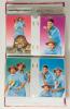 Indian trade, collectors&rsquo; cards and postcards 1990s. Album comprising approx. two hundred modern Indian trade cards and postcards covering individual players and teams, mainly India, also Pakistan, Sri Lanka, Australia, England etc. Includes twenty cards - 8