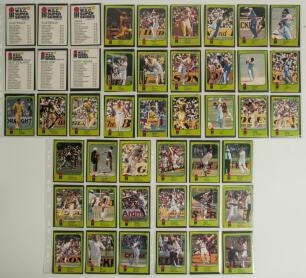 Scanlens &lsquo;W.S.C. Super Series&rsquo; Australian issue 1981. Card nos. 1-28, 30-78 and 80-84 from the set of 84 player cards plus the six &lsquo;Checklist&rsquo; cards, and some duplicates. Forty six of the cards are signed by the featured player, nos. 1-4, 6-9, 11-14, 16-1
