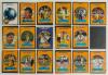 Australian issue &lsquo;Scanlens Stimorol 1989/90 Australia, New Zealand, Pakistan, Sri Lanka&rsquo;. PBL Marketing. Near complete set of seventy nine of the eighty four cards issued. Lacking nos. 24 Ian Botham, 53 Martin Sneddon, 58 & 59 both Imran Khan, and 70 Wasi