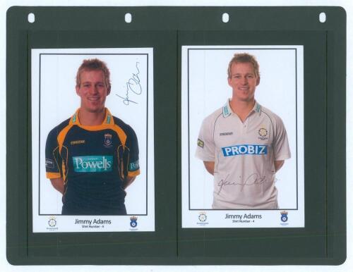 Hampshire C.C.C. 1990s-2010s. Two black binders comprising a large selection of modern official player and team collectors&rsquo; cards. Includes over one hundred and eighty official player postcards of which over sixty are signed by the player. Signatures incl