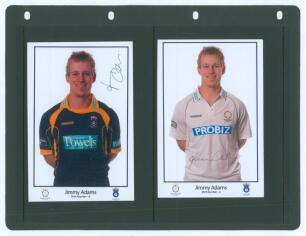 Hampshire C.C.C. 1990s-2010s. Two black binders comprising a large selection of modern official player and team collectors&rsquo; cards. Includes over one hundred and eighty official player postcards of which over sixty are signed by the player. Signatures incl