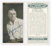 Donald George &lsquo;Don&rsquo; Bradman. New South Wales, South Australia & Australia 1927-1949. Colour cigarette card of Bradman in batting pose from the Ogdens &lsquo;Australian Test Cricketers&rsquo; series 1928-29. Nicely signed by Bradman. Good condition