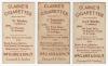 Yorkshire. Clarke&rsquo;s Cigarettes &lsquo;Cricketer Series&rsquo; 1901. Wm. Clarke & Son, Liverpool & London. Three rare individual cards from the series of fifty, series no. 10 W. Rhodes, no. 12 J. Tunnicliffe, and no. 28 Lord Hawke. Good/ very good condition. - 2
