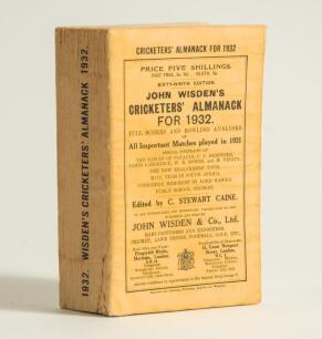 Wisden Cricketers&rsquo; Almanack 1932. 69th edition. Original paper wrappers. Odd very minor faults otherwise in very good condition