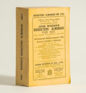 Wisden Cricketers&rsquo; Almanack 1937. 74th edition. Original paper wrappers. Very good condition