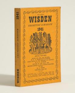 Wisden Cricketers&rsquo; Almanack 1941. 78th edition. Original limp cloth covers. Only 3200 paper copies printed in this war year. Very good condition. Rare war-time edition