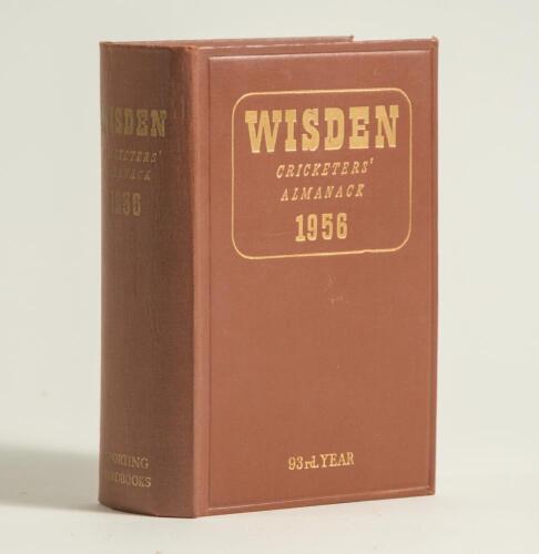 Wisden Cricketers&rsquo; Almanack 1956. Original hardback. Minor wrinkling to spine paper otherwise in good/very good condition