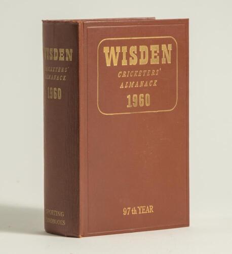 Wisden Cricketers&rsquo; Almanack 1960. Original hardback. Very minor wrinkling to the spine paper otherwise in very good condition