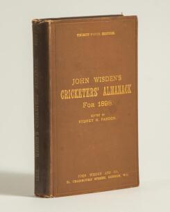Wisden Cricketers&rsquo; Almanack 1898. 35th edition. Original hardback. Some darkening to the spine paper and slight dulling of the gilt titles on the spine, small nick to the yellow title page otherwise in good/very good condition with bright gilt titles to f